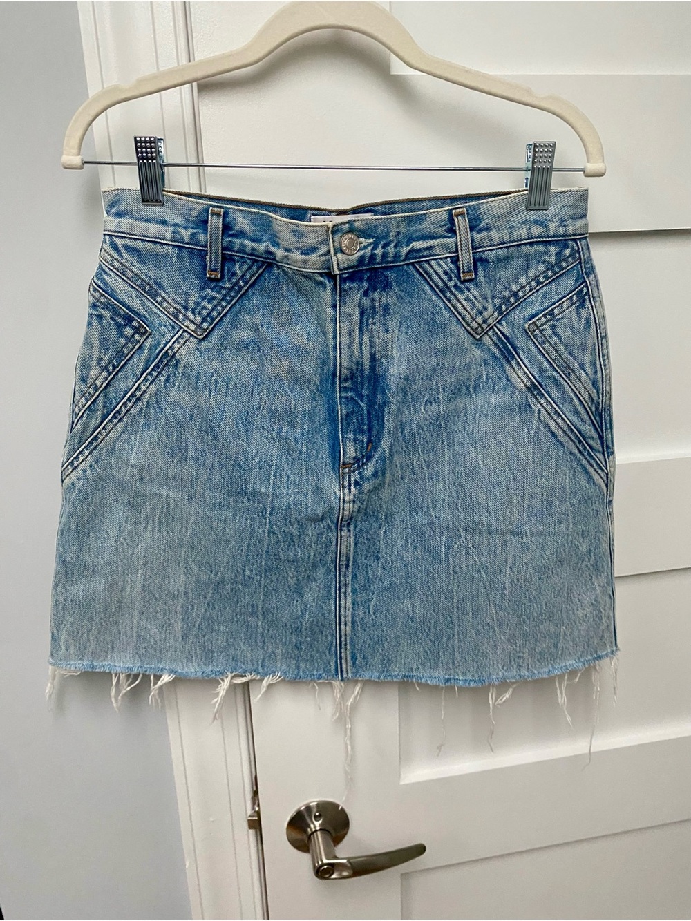 Agolde Dorian accident was high rise denim skirt size 29 - Picture 2 of 6